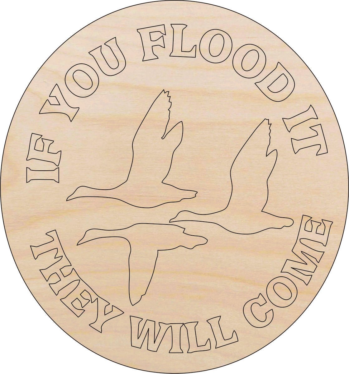 Goose Hunting Wood Craft Shape - Laser Cut Baltic Birch Unfinished DIY Wood Art Supplies HNT19 - The Wood Shape Store