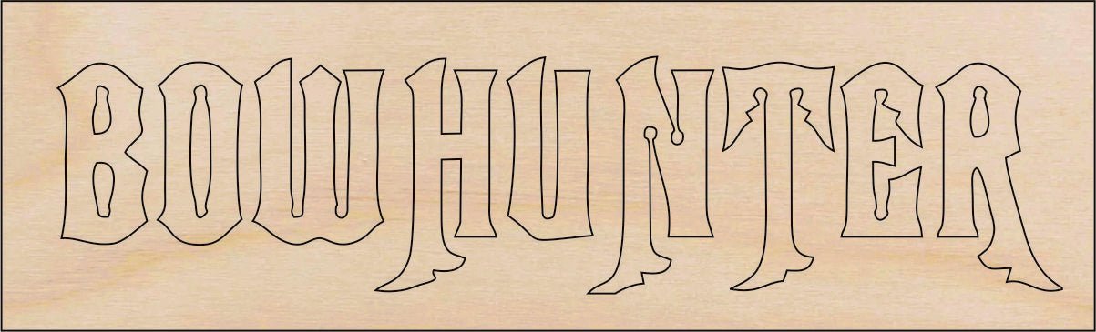 Hunting Wood Craft Shape - Laser Cut Baltic Birch Unfinished DIY Wood Art Supplies HNT20 - The Wood Shape Store