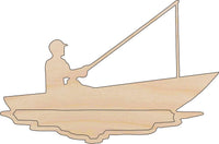 Fishing Boat Wood Craft Shape – Laser Cut Baltic Birch Unfinished DIY Wood Art Supplies HNT3 - The Wood Shape Store