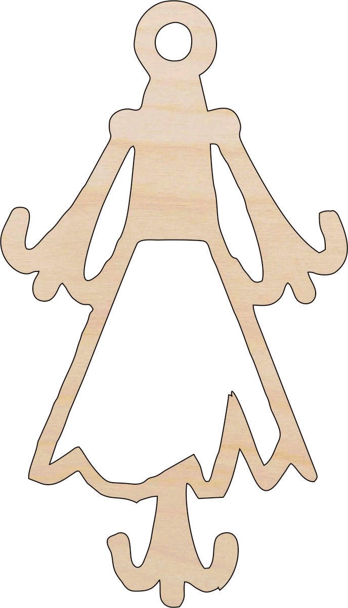 Fishing Hook Wood Craft Shape - Laser Cut Baltic Birch Unfinished DIY Wood Art Supplies HNT6 - The Wood Shape Store