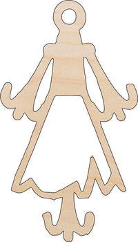 Fishing Hook Wood Craft Shape - Laser Cut Baltic Birch Unfinished DIY Wood Art Supplies HNT6 - The Wood Shape Store