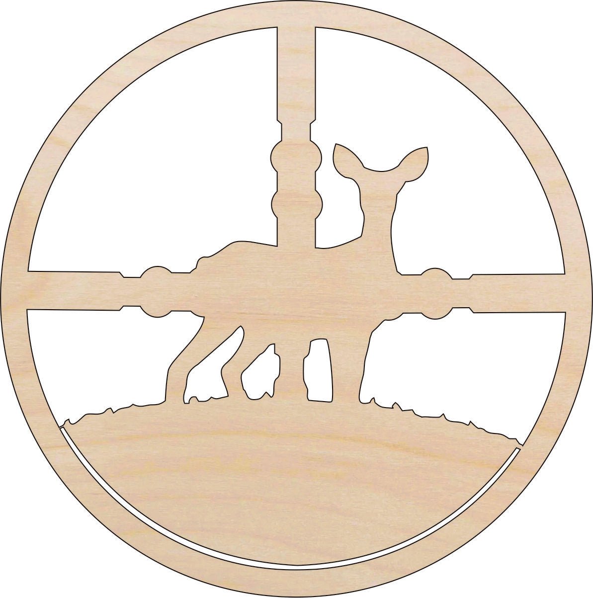 Deer Wood Craft Shape - Laser Cut Baltic Birch Unfinished DIY Wood Art Supplies HNT7 - The Wood Shape Store