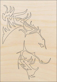 Horse Wood Craft Shape - Laser Cut Baltic Birch Unfinished DIY Wood Art Supplies HRS12 - The Wood Shape Store