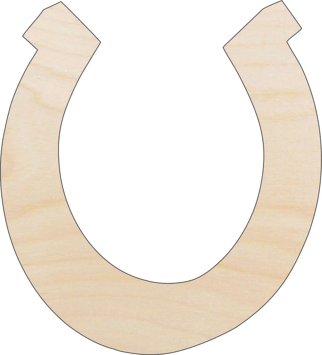 Horseshoe Wood Craft Shape - Laser Cut Baltic Birch Unfinished DIY Wood Art Supplies HRS17 - The Wood Shape Store