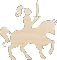 Knight Wood Craft Shape - Laser Cut Baltic Birch Unfinished DIY Wood Art Supplies HRS18 - The Wood Shape Store