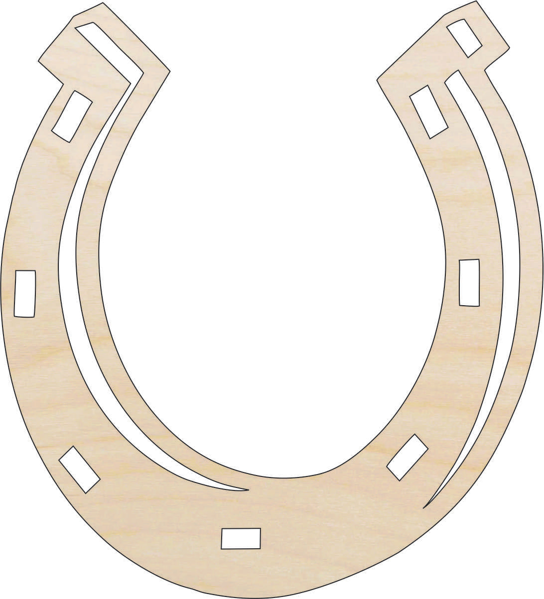Horseshoe - Laser Cut Out Unfinished Wood Craft Shape HRS1