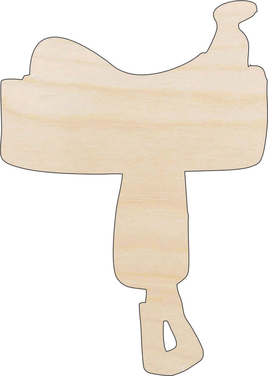 Horse Saddle Wood Craft Shape - Laser Cut Baltic Birch Unfinished DIY Wood Art Supplies HRS25 - The Wood Shape Store