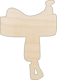 Horse Saddle Wood Craft Shape - Laser Cut Baltic Birch Unfinished DIY Wood Art Supplies HRS25 - The Wood Shape Store