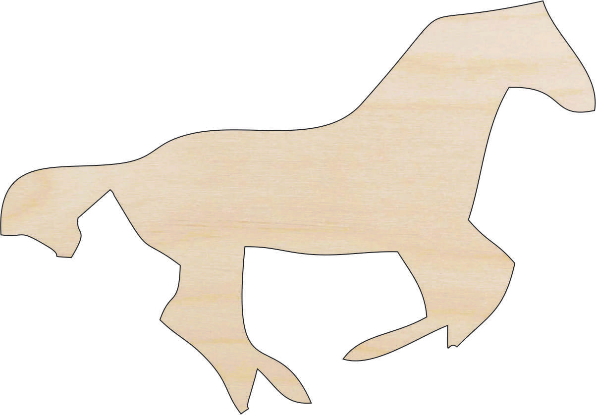 Horse - Laser Cut Out Unfinished Wood Craft Shape HRS29 Horse - Laser Cut Out Unfinished Wood Craft Shape HRS29