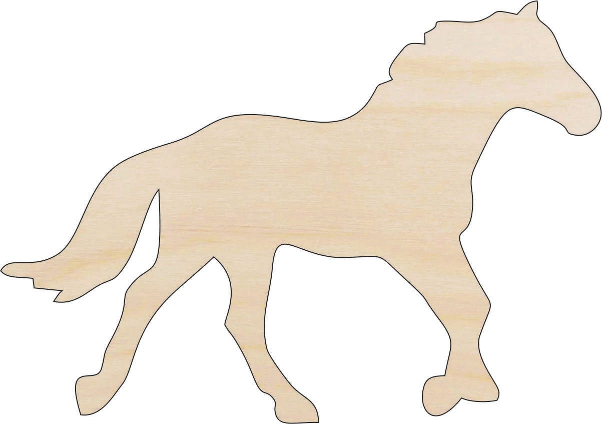 Horse Wood Craft Shape - Laser Cut Baltic Birch Unfinished DIY Wood Art Supplies HRS32 - The Wood Shape Store