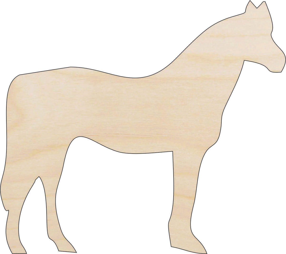 Horse Wood Craft Shape - Laser Cut Baltic Birch Unfinished DIY Wood Art Supplies HRS35 - The Wood Shape Store
