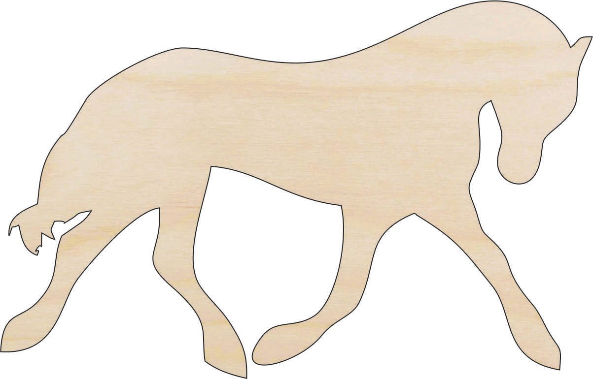 Horse Wood Craft Shape - Laser Cut Baltic Birch Unfinished DIY Wood Art Supplies HRS37 - The Wood Shape Store