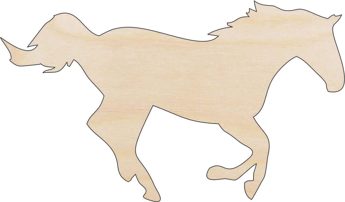 Horse Wood Craft Shape - Laser Cut Baltic Birch Unfinished DIY Wood Art Supplies HRS38 - The Wood Shape Store