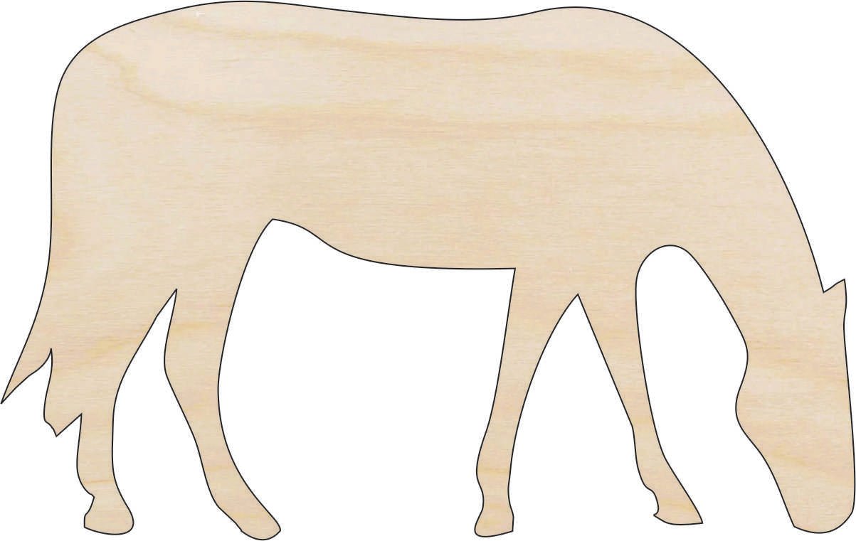 Horse Wood Craft Shape - Laser Cut Baltic Birch Unfinished DIY Wood Art Supplies HRS39 - The Wood Shape Store