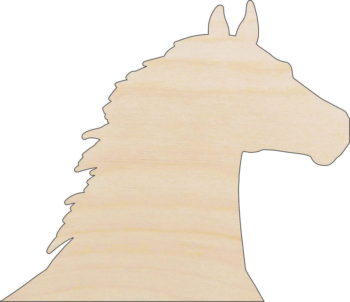 Horse Wood Craft Shape - Laser Cut Baltic Birch Unfinished DIY Wood Art Supplies HRS43 - The Wood Shape Store