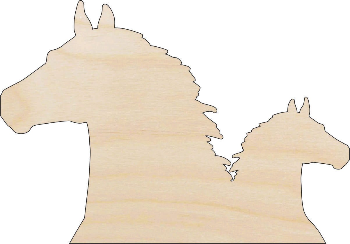 Horse Wood Craft Shape - Laser Cut Baltic Birch Unfinished DIY Wood Art Supplies HRS46 - The Wood Shape Store