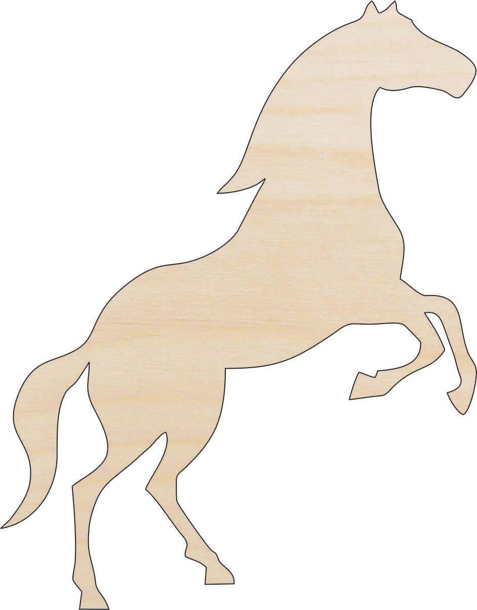Horse Wood Craft Shape - Laser Cut Baltic Birch Unfinished DIY Wood Art Supplies HRS49 - The Wood Shape Store