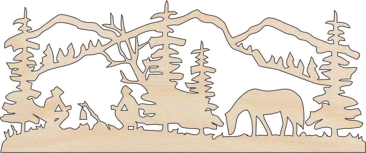 Cowboy Wood Craft Shape - Laser Cut Baltic Birch Unfinished DIY Wood Art Supplies HRS60 - The Wood Shape Store