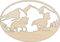Horse Wood Craft Shape - Laser Cut Baltic Birch Unfinished DIY Wood Art Supplies HRS66 - The Wood Shape Store