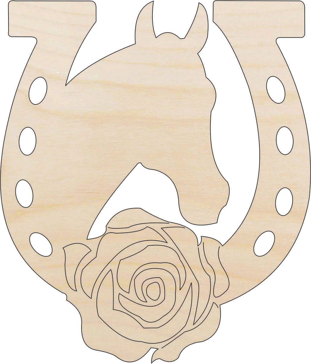 Horse Wood Craft Shape - Laser Cut Baltic Birch Unfinished DIY Wood Art Supplies HRS69 - The Wood Shape Store