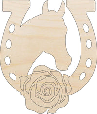 Horse Wood Craft Shape - Laser Cut Baltic Birch Unfinished DIY Wood Art Supplies HRS69 - The Wood Shape Store