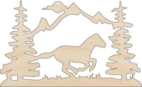 Horse Wood Craft Shape - Laser Cut Baltic Birch Unfinished DIY Wood Art Supplies HRS6 - The Wood Shape Store