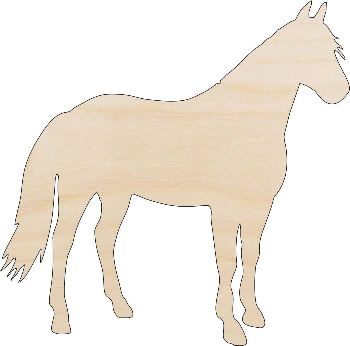 Horse Wood Craft Shape - Laser Cut Baltic Birch Unfinished DIY Wood Art Supplies HRS74 - The Wood Shape Store