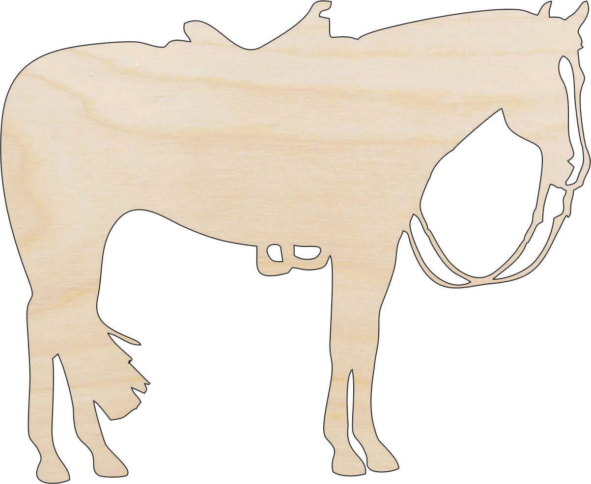 Horse Wood Craft Shape - Laser Cut Baltic Birch Unfinished DIY Wood Art Supplies HRS77 - The Wood Shape Store