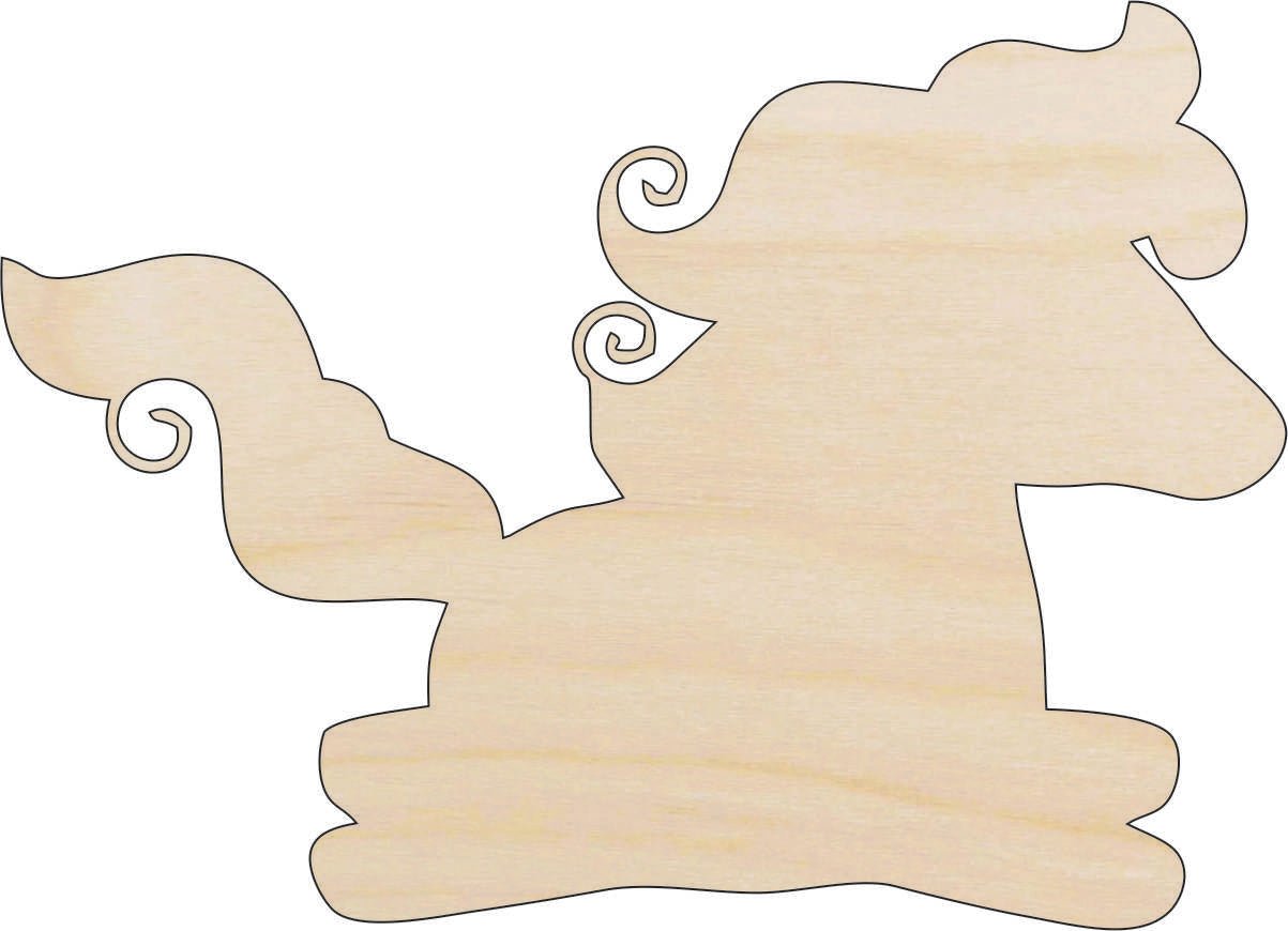 Horse Wood Craft Shape - Laser Cut Baltic Birch Unfinished DIY Wood Art Supplies HRS80 - The Wood Shape Store