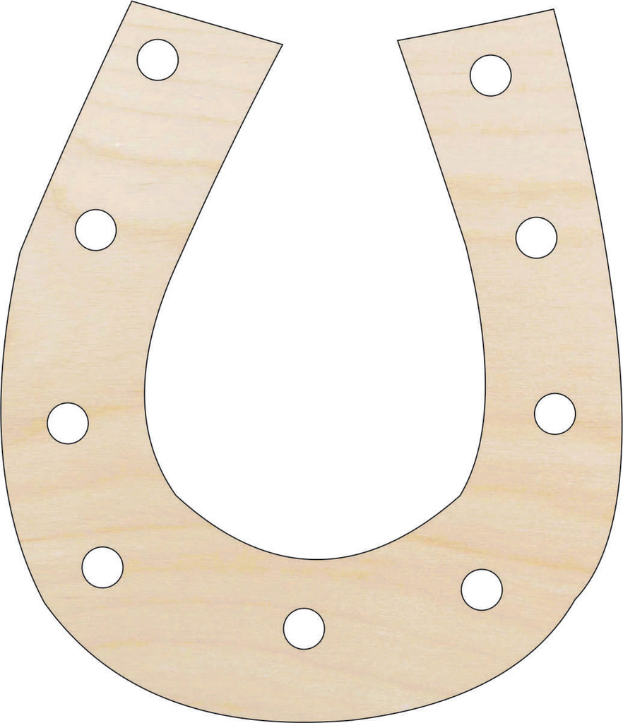 Horseshoe - Laser Cut Out Unfinished Wood Craft Shape HRS85