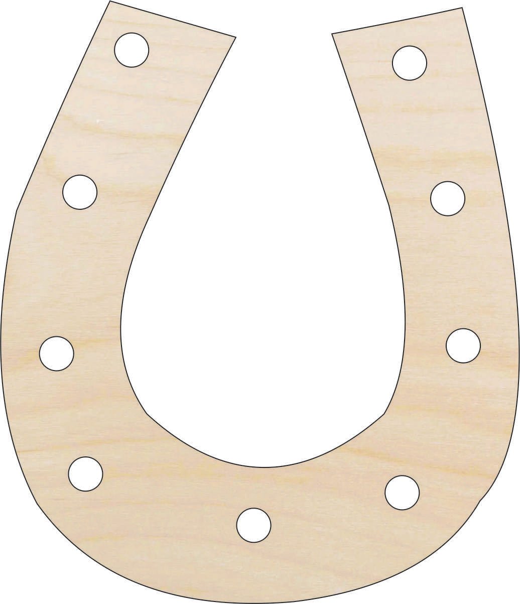 Horseshoe Wood Craft Shape - Laser Cut Baltic Birch Unfinished DIY Wood Art Supplies HRS85 - The Wood Shape Store