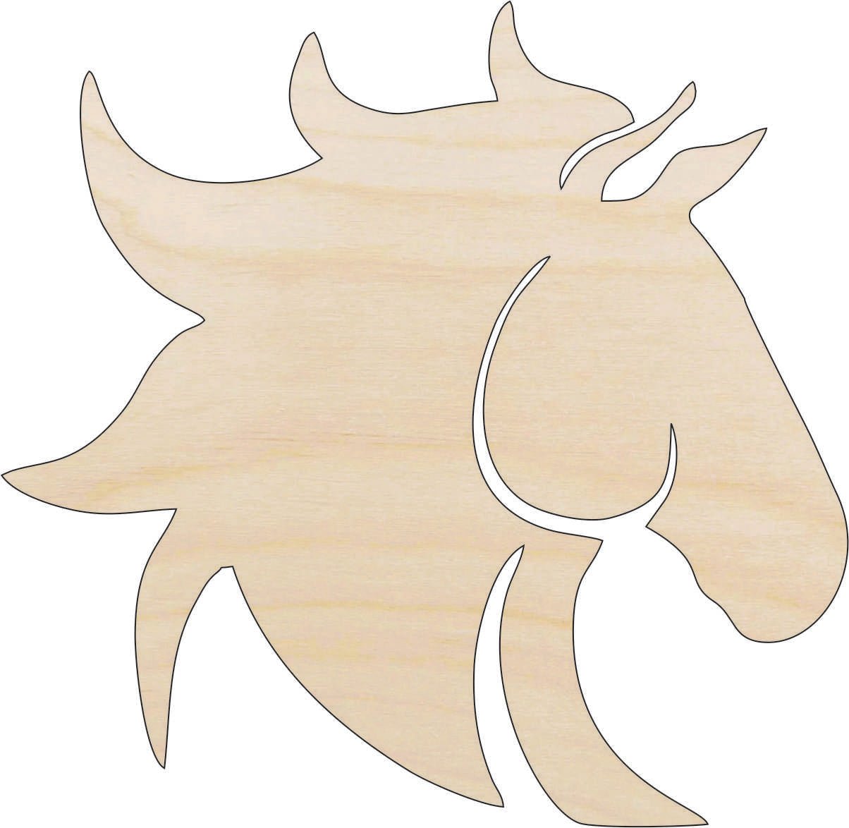 Horse Wood Craft Shape - Laser Cut Baltic Birch Unfinished DIY Wood Art Supplies HRS89 - The Wood Shape Store