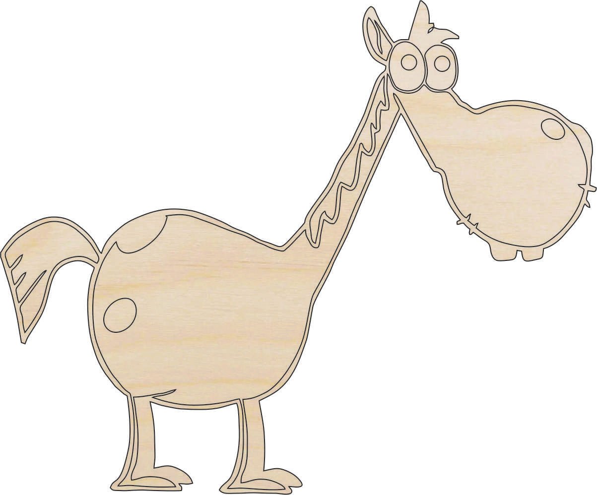 Horse Wood Craft Shape - Laser Cut Baltic Birch Unfinished DIY Wood Art Supplies HRS8 - The Wood Shape Store