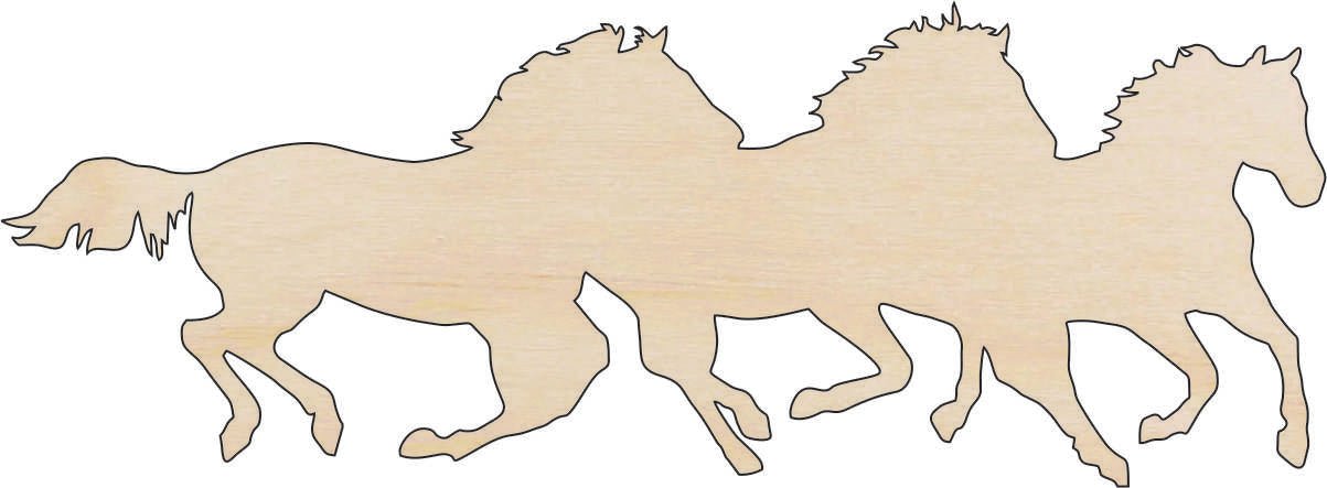 Horse Wood Craft Shape - Laser Cut Baltic Birch Unfinished DIY Wood Art Supplies HRS90 - The Wood Shape Store