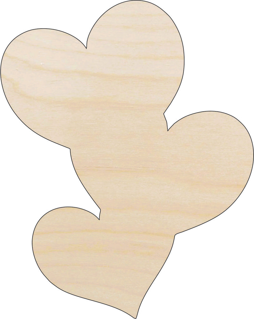 Hearts - Laser Cut Wood Shape HRT10
