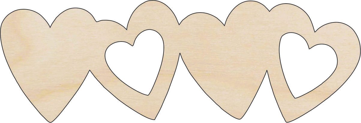 Heart Wood Craft Shape - Laser Cut Baltic Birch Unfinished DIY Wood Art Supplies HRT12 - The Wood Shape Store