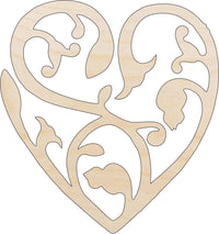 Heart Wood Craft Shape - Laser Cut Baltic Birch Unfinished DIY Wood Art Supplies HRT13 - The Wood Shape Store