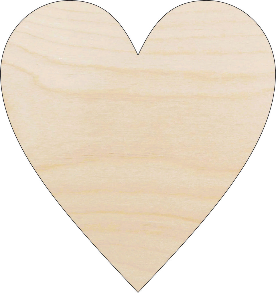 Heart - Laser Cut Out Unfinished Wood Craft Shape HRT14