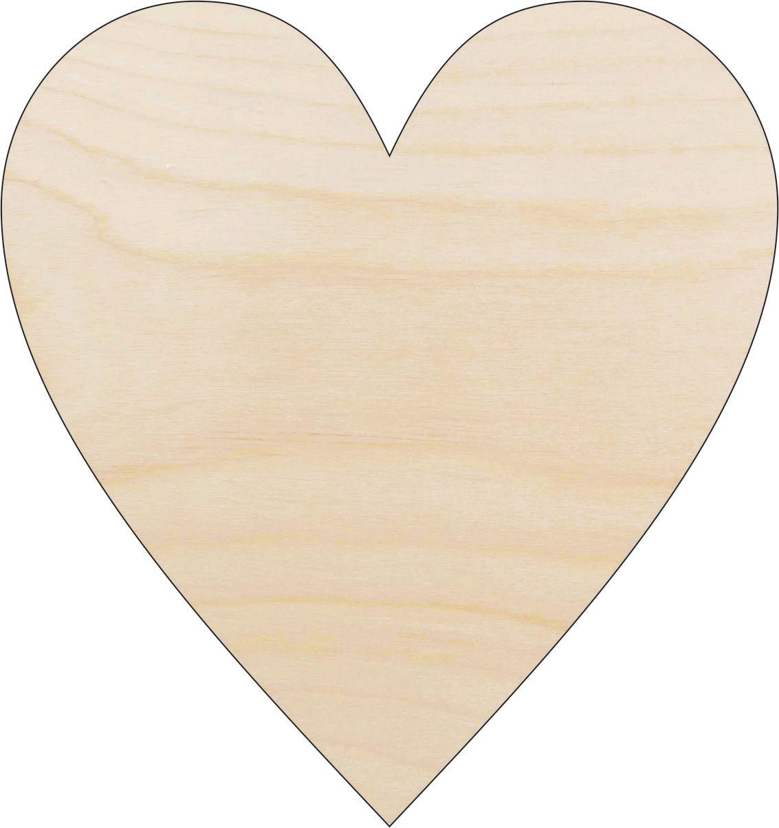 Heart Wood Craft Shape - Laser Cut Baltic Birch Unfinished DIY Wood Art Supplies HRT14 - The Wood Shape Store