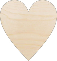 Heart Wood Craft Shape - Laser Cut Baltic Birch Unfinished DIY Wood Art Supplies HRT14 - The Wood Shape Store