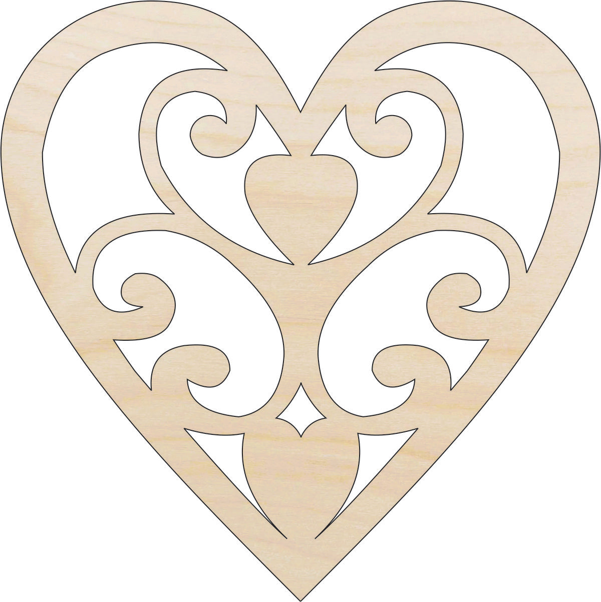 16 Heart Unfinished Wood Cutout Shape