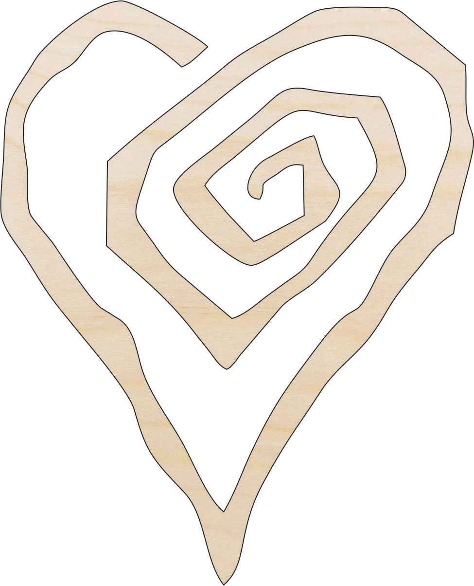 Heart Wood Craft Shape - Laser Cut Baltic Birch Unfinished DIY Wood Art Supplies HRT17 - The Wood Shape Store