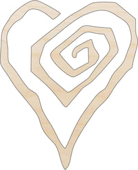 Heart Wood Craft Shape - Laser Cut Baltic Birch Unfinished DIY Wood Art Supplies HRT17 - The Wood Shape Store