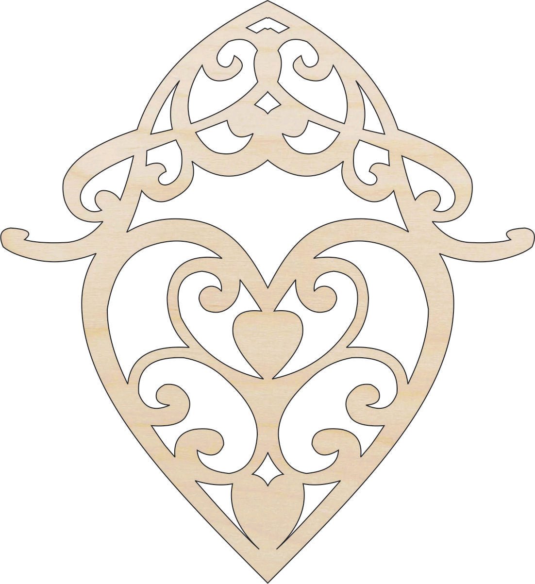 Heart Wood Craft Shape - Laser Cut Baltic Birch Unfinished DIY Wood Art Supplies HRT18 - The Wood Shape Store
