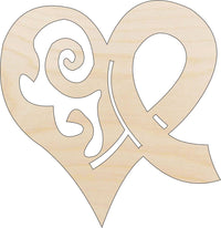 Heart Wood Craft Shape - Laser Cut Baltic Birch Unfinished DIY Wood Art Supplies HRT19 - The Wood Shape Store