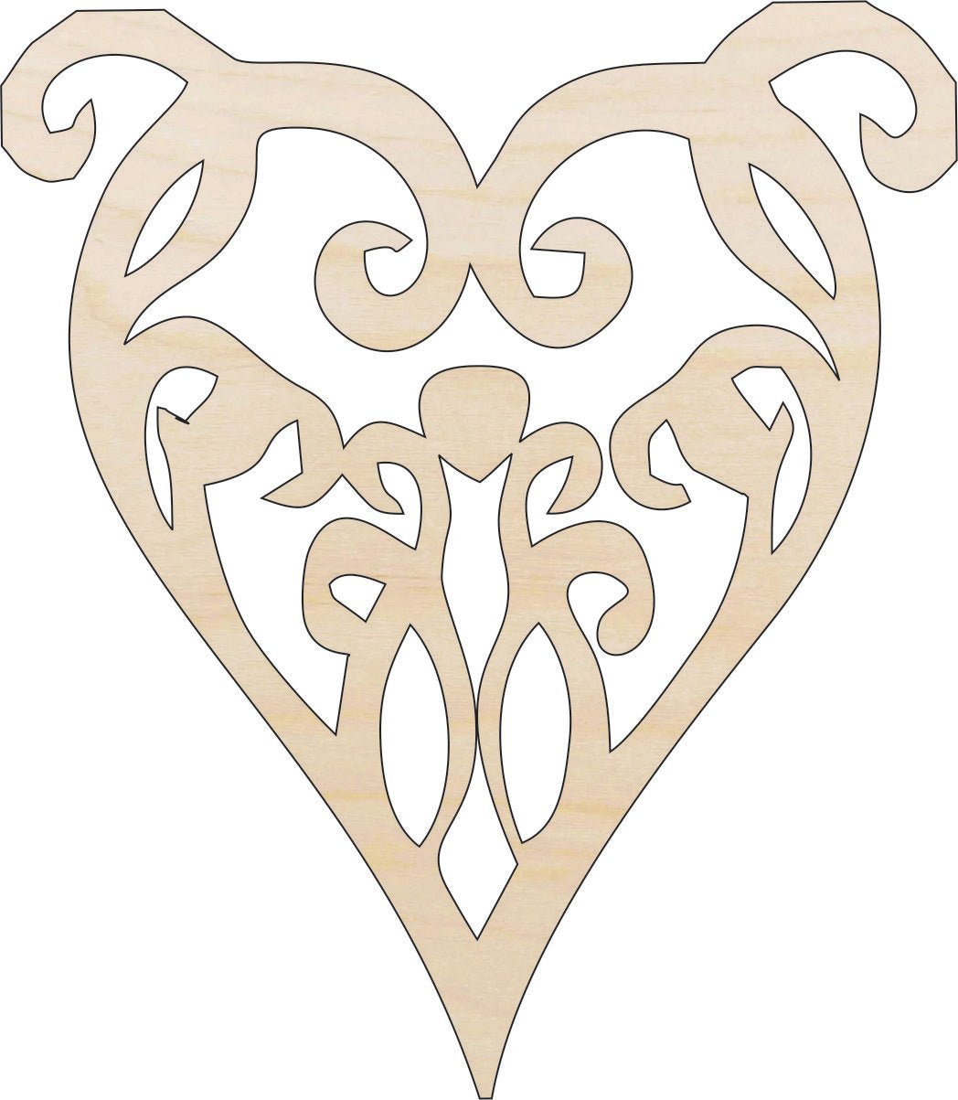 Heart Wood Craft Shape - Laser Cut Baltic Birch Unfinished DIY Wood Art Supplies HRT1 - The Wood Shape Store