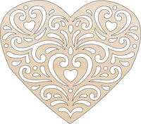 Heart Wood Craft Shape - Laser Cut Baltic Birch Unfinished DIY Wood Art Supplies HRT2 - The Wood Shape Store