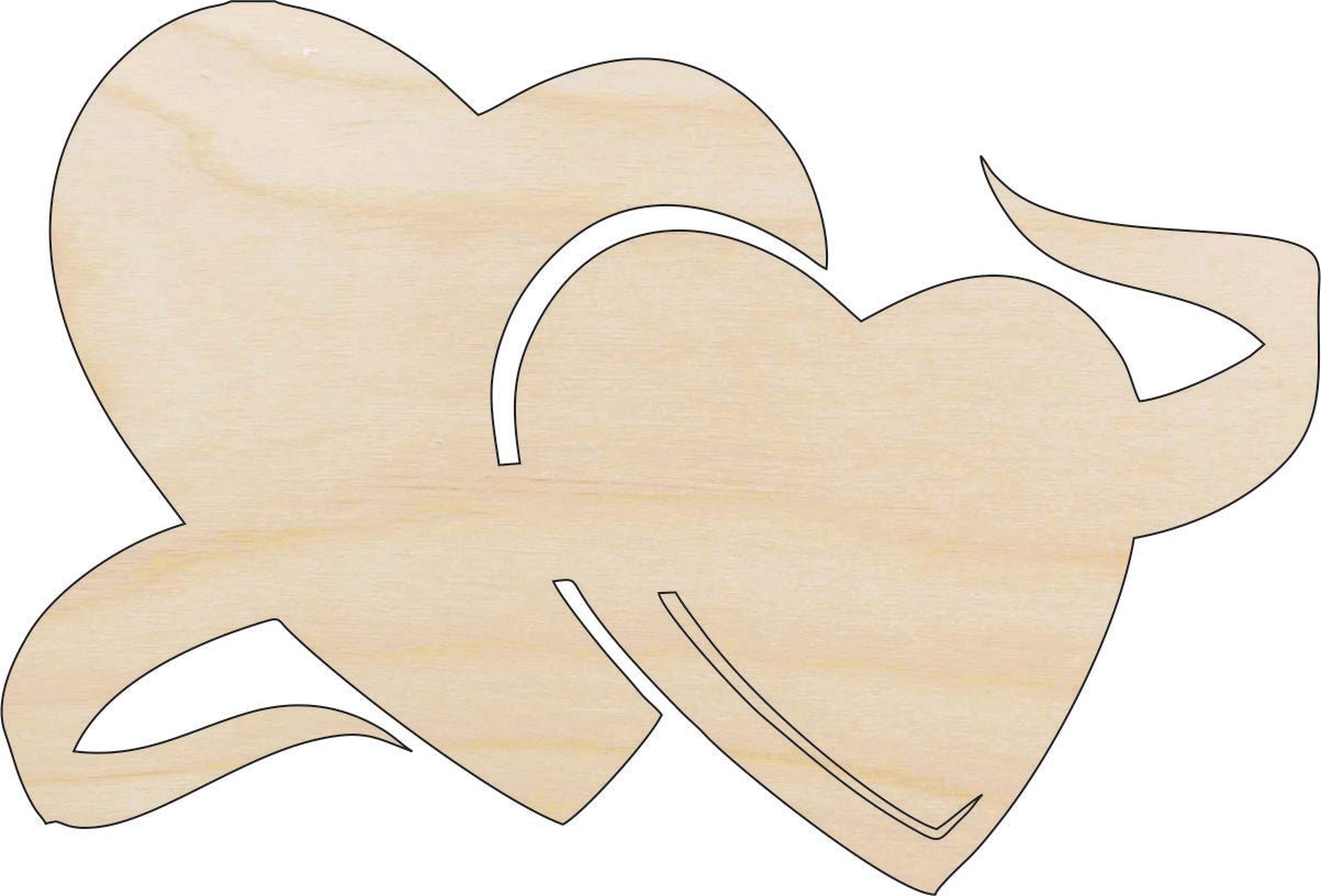 Heart Wood Craft Shape - Laser Cut Baltic Birch Unfinished DIY Wood Art Supplies HRT5 - The Wood Shape Store