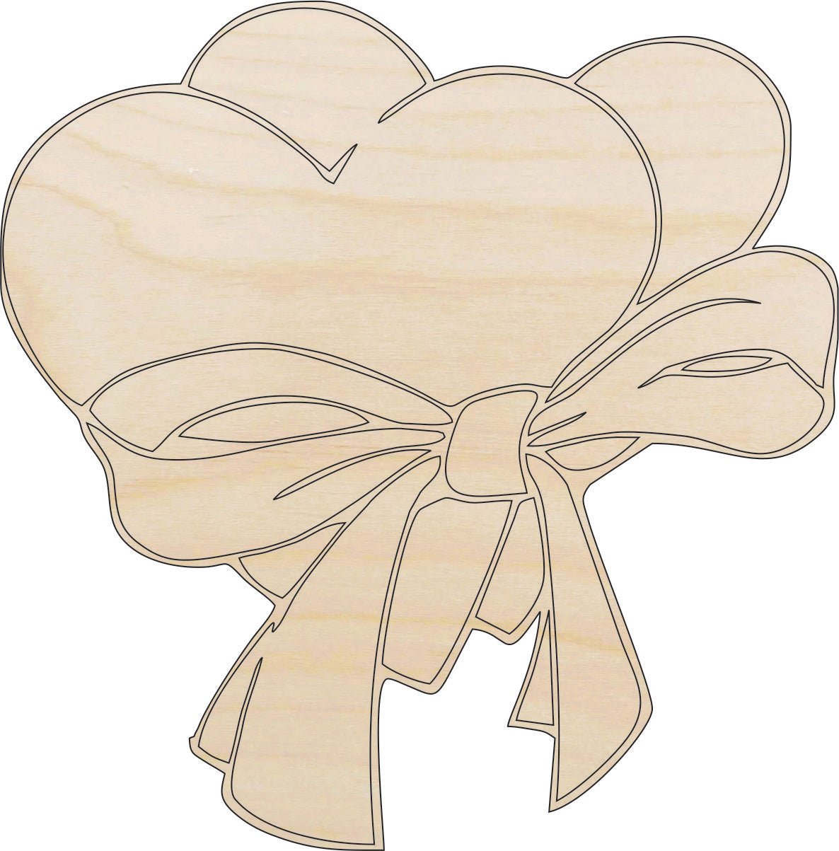 Heart Wood Craft Shape - Laser Cut Baltic Birch Unfinished DIY Wood Art Supplies HRT6 - The Wood Shape Store