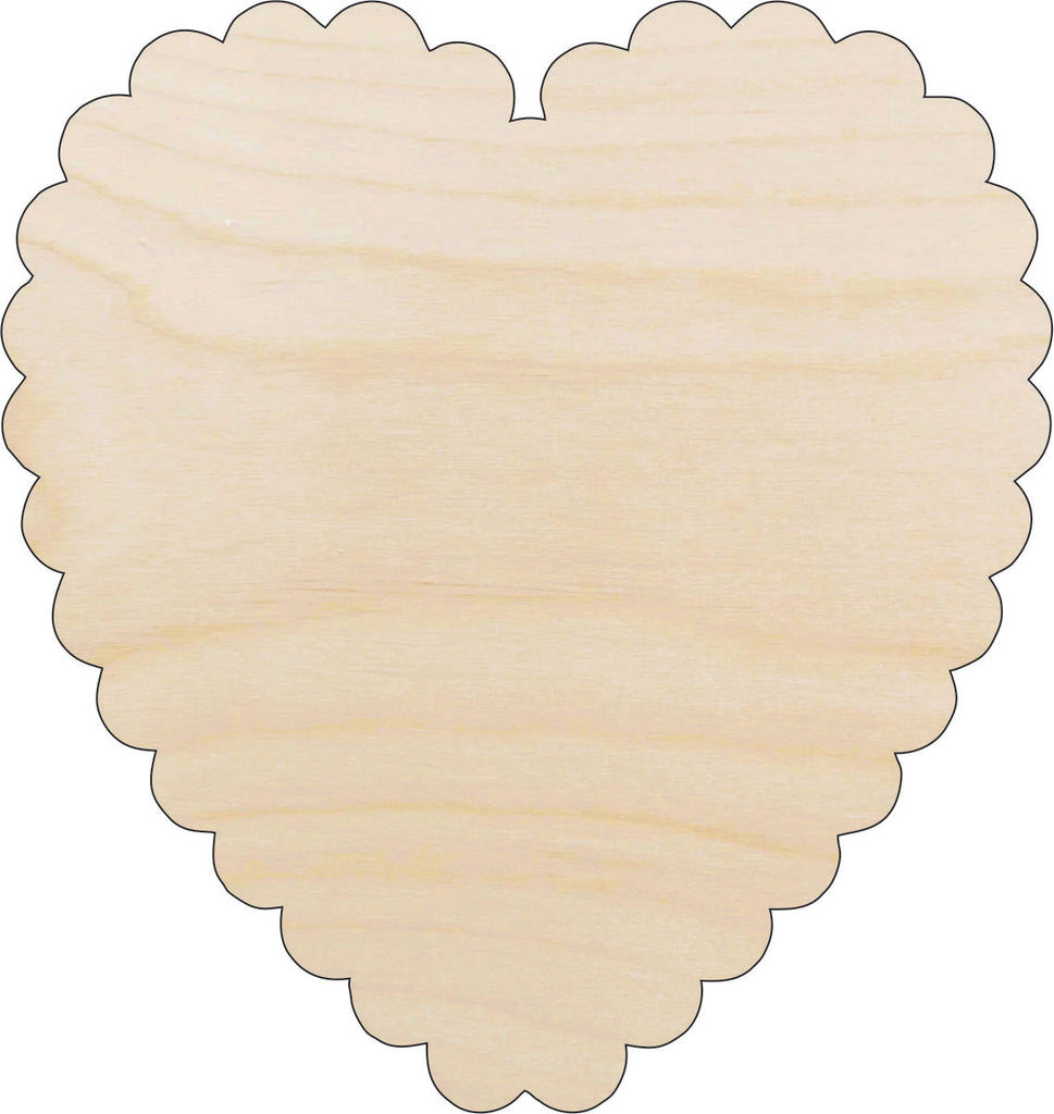 Heart - Laser Cut Out Unfinished Wood Craft Shape HRT9